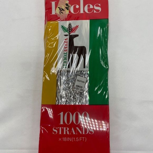 Vintage Christmas Tree Icicles Tinsel Silver 6000 strands 18” - Picture 7 of 7